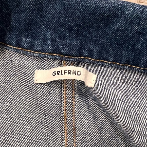 Grlfrnd Colette Denim Sleeveless Mini Dress Sz-XS - Picture 9 of 10